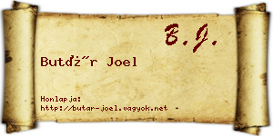 Butár Joel névjegykártya