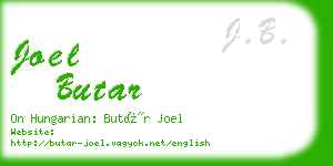 joel butar business card